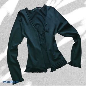 BCBGMAXAZRIA LONG SLEEVE SHRUG W. TIE